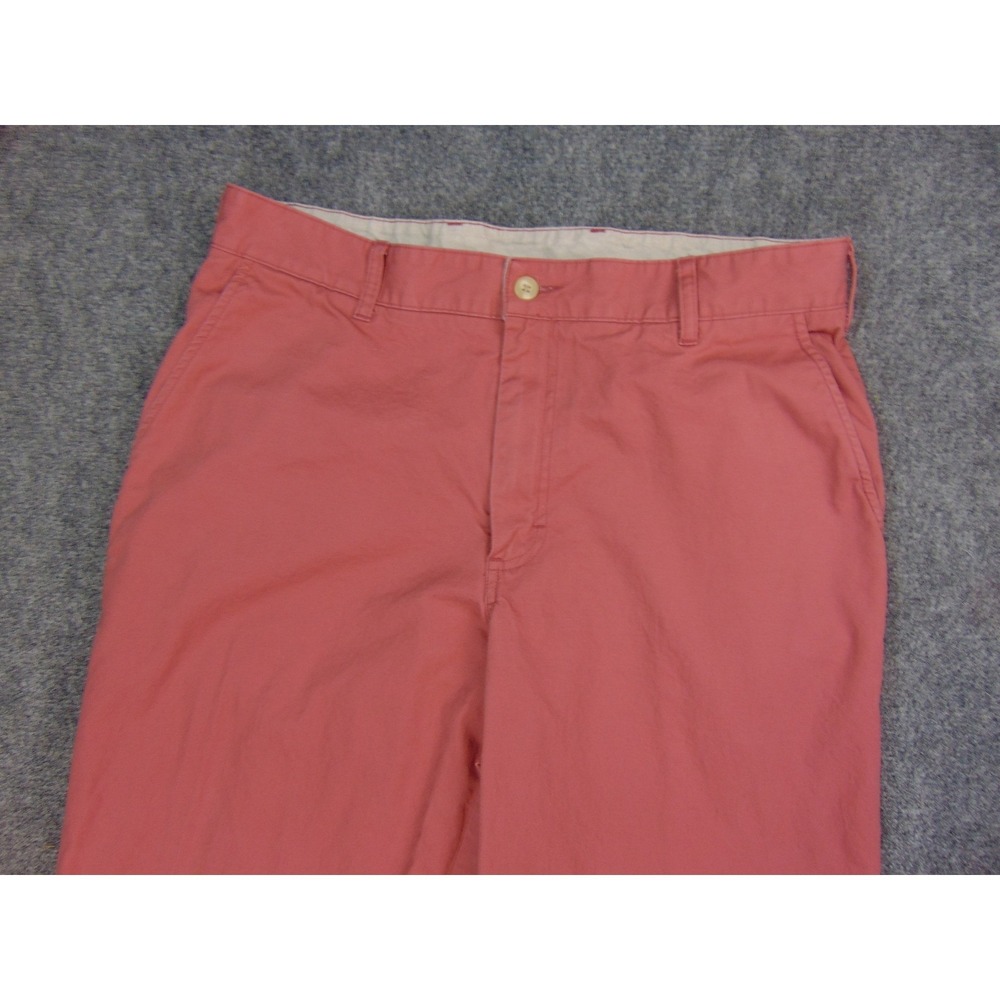 Bills Khakis Pants Mens 34x31 Red Chino Straight Fit Flat Front Made in USA - Picture 4 of 10